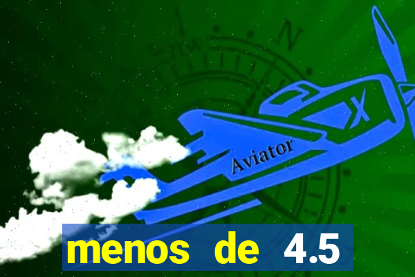 menos de 4.5 escanteios o que significa