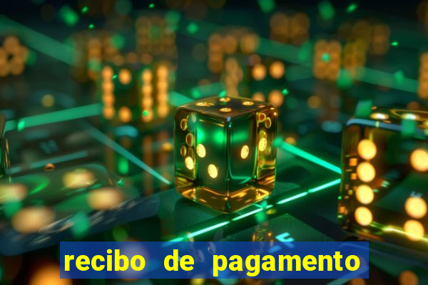 recibo de pagamento simples word