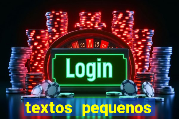 textos pequenos para alfabetizar